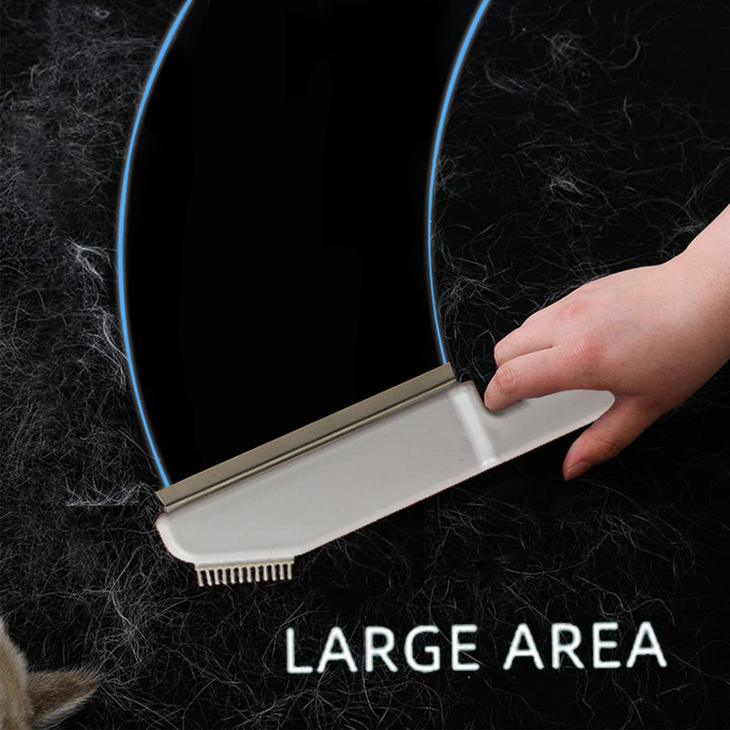Pet Hair Removal Brush, Pet Hair Remover, 3 in 1 Mirror Cleaning Brush with Scratch Free Rubber Bristles and Handle, Ideal for Cars, Seats, Sofa, Carpets, yard, Removes Hair from Surfaces - PawsPlanet Australia