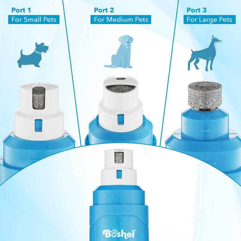 BOSHEL Dog Nail Clippers & Dog Nail Grinder - Dog Trimmer With Safety Guard & Razor Sharp Blades - Rechargeable 2 Speed Electric Grinding Tool – Safe Dog Nail Trimmers For Small & Large Pets. - PawsPlanet Australia