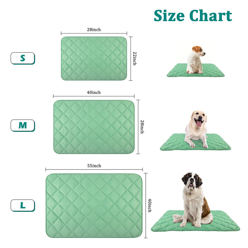 Cooling Blanket for Dogs, Dog Cooling Mat & Bed - Lightweight, Durable & Breathable Pet Throw for Couch, Sofa, Car and Furniture Protector, Reversible Design, Easy to Clean, 28"x40", Green M - PawsPlanet Australia