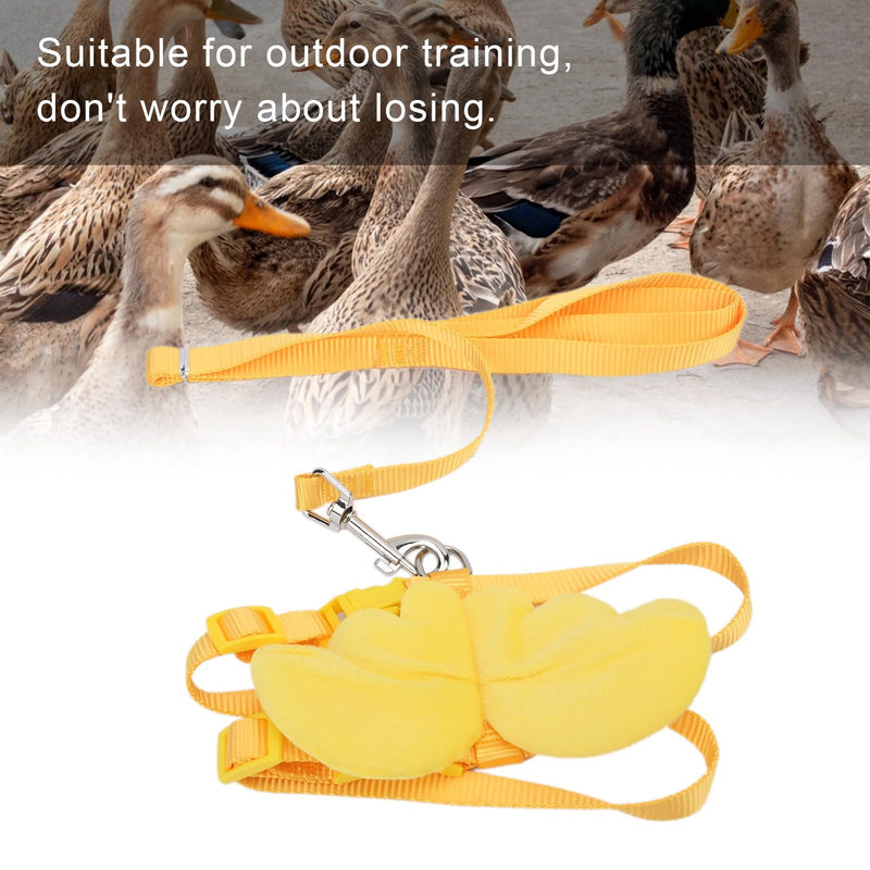 Duck Harness and Adjustable Chicken Walking Harness, Breathable Pet Vest for Duck Chicken Hen Training Walking Basic Leashes[Yellow M] Yellow M - PawsPlanet Australia