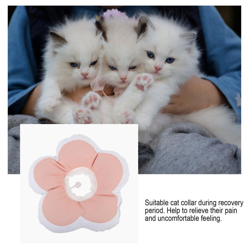 Supvox flower-shaped cat collar made of breathable PP cotton, comfortable and anti-lick protective collar for cats during recovery after surgery
