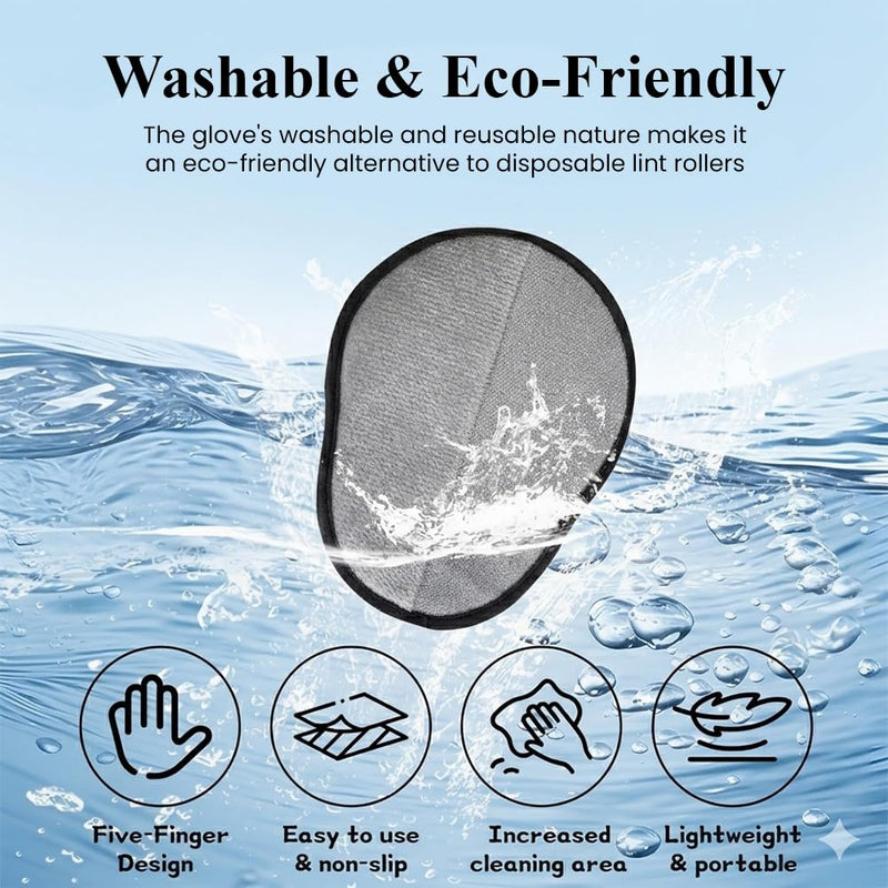 Pet Hair Removal Glove for Cats & Dogs, Upgraded Five-Finger Electrostatic Pet Hair Remover Tool with 3 in 1 Lint Remover, Reusable Magic Brush Pet Hair Remover Glove for Couch, Carpet, - PawsPlanet Australia