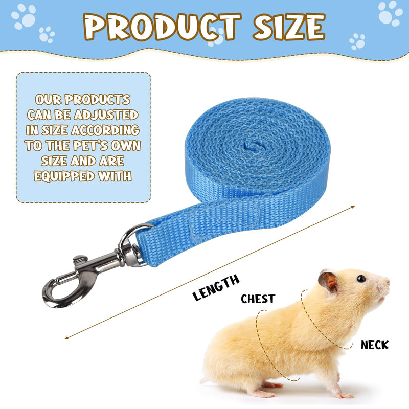 Guinea Pig Harness and Leash, Guinea Pigs Harness, Guinea Pig Leash, Hamster Harness can be Adjusted to Any Size Soft Mesh Harness Leash with Bow for Decoration (2packs) Blue - PawsPlanet Australia