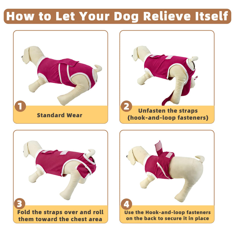 Dog Body After Surgery for Female and Males, Surgical Body Dog Castration Protection & Lick Protection Dog Bodysuit, Soft Surgical Protective Suit Alternative to Funnel for Small Medium Dogs
