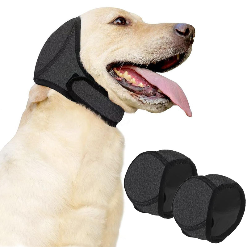 Dog Ear Protectors, Adjustable Dog Ears Cover Dog Ear Muffs Noise Protection Comfortable Quiet Dogs Calming Pet Snood Ear Covers for Thunder Fireworks Vet Visits(M)