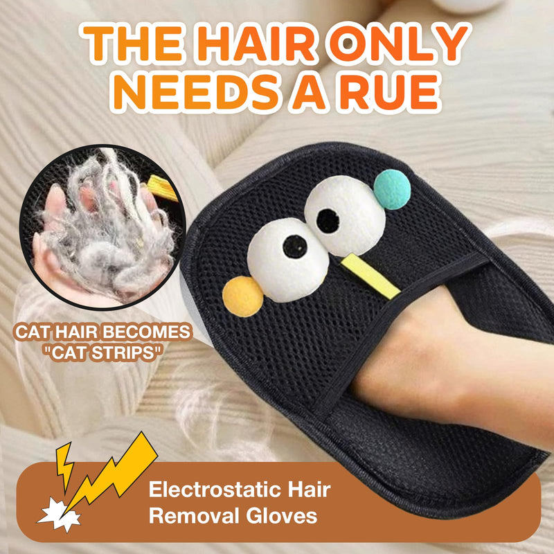 Cat Dog Hair Remover Gloves, Efficient Grooming Gloves for Pet Hair, Reusable Electrostatic Pet Cat Dog Hair Remover Brush Tool, FurMingle Double-Sided Cat Grooming Gloves - PawsPlanet Australia