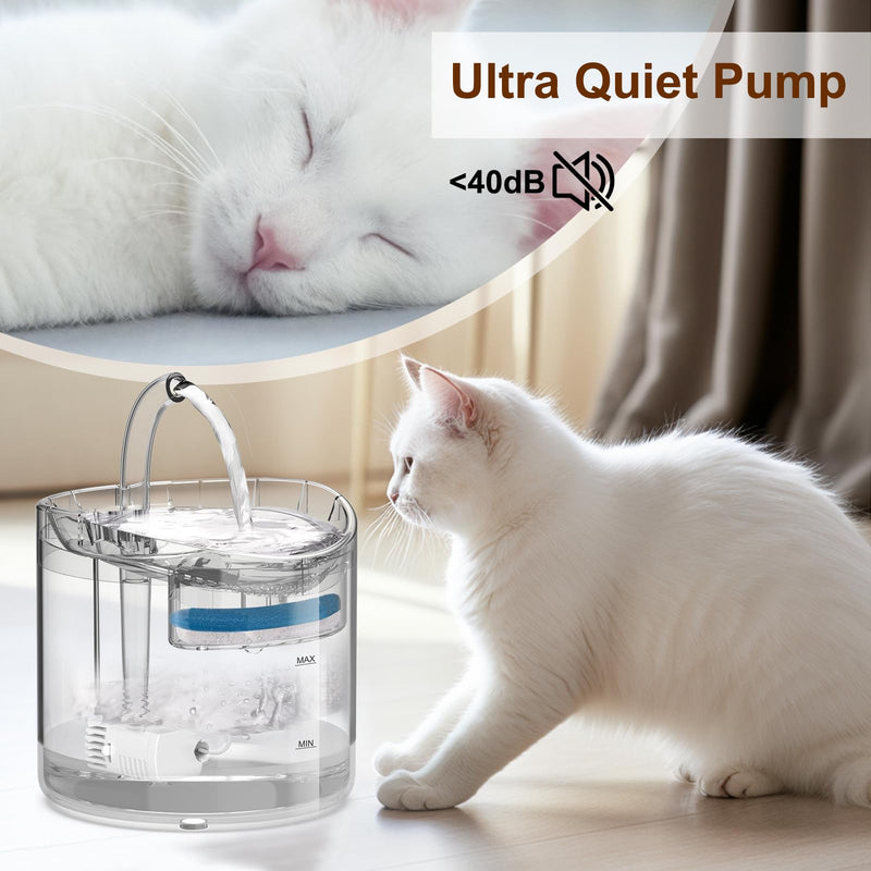 Cat Water Supplies, 85oz/2.5L Water Fountains for Cats Indoor, Automatic Cat Water Dispenser for Cats, Dogs, Multiple Pets - PawsPlanet Australia