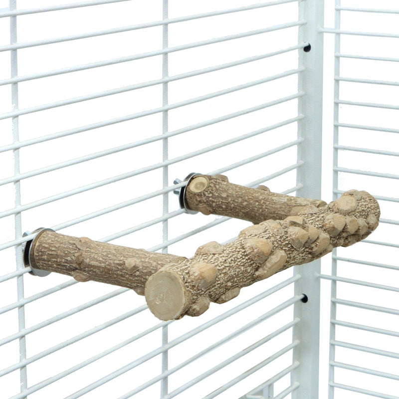 Bird Perch Stand, Bird Cage Top Perch Gym,Natural Wood Parrot Branch for Small Medium Large Parrot (S) S