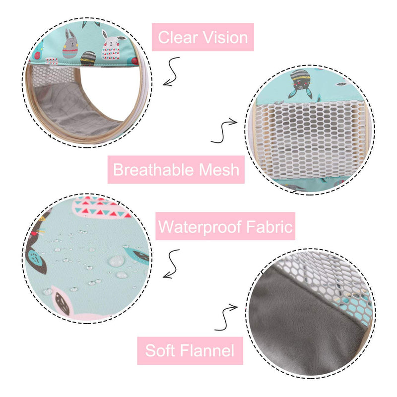 Small Pet Carrier Bag Portable Travel Carrier for Hamster Rat Baby Guinea Pig Sugar Glider Hedgehog Small Birds (M, Green)