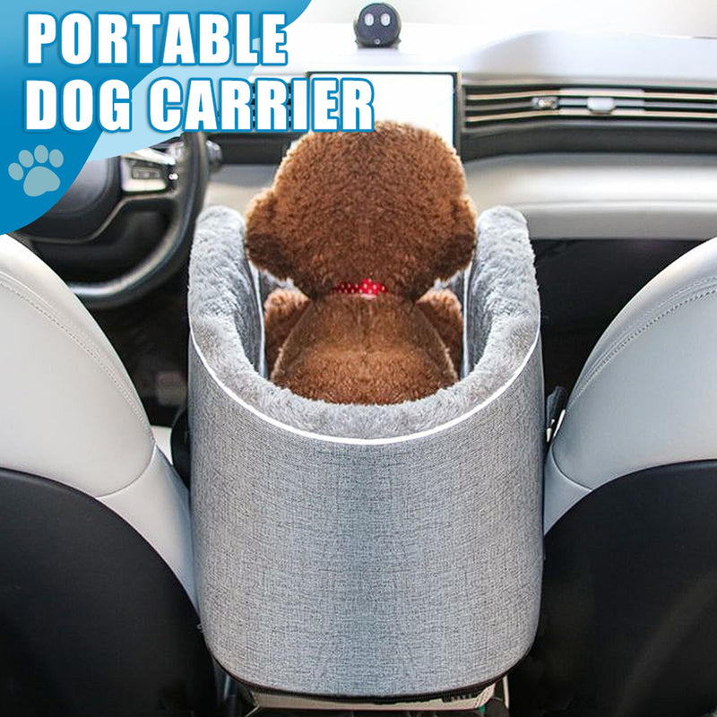 Car Seat Booster for Small Dogs and Cats – Portable Pet Travel Bag Under 30lbs, Washable Car Seat with Safety Belt and Storage Pockets (Grey) - PawsPlanet Australia