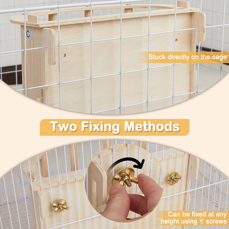 Guinea Pig Hay Feeder Wooden Rabbit Hay Feeder Big Volume Bunny Hay Holder Hanging Hay Rack with Instructions Guinea Pig Cages Accessories for Chinchilla and Ferret, Rabbit Cage Accessories 1 PACK Wood color - PawsPlanet Australia