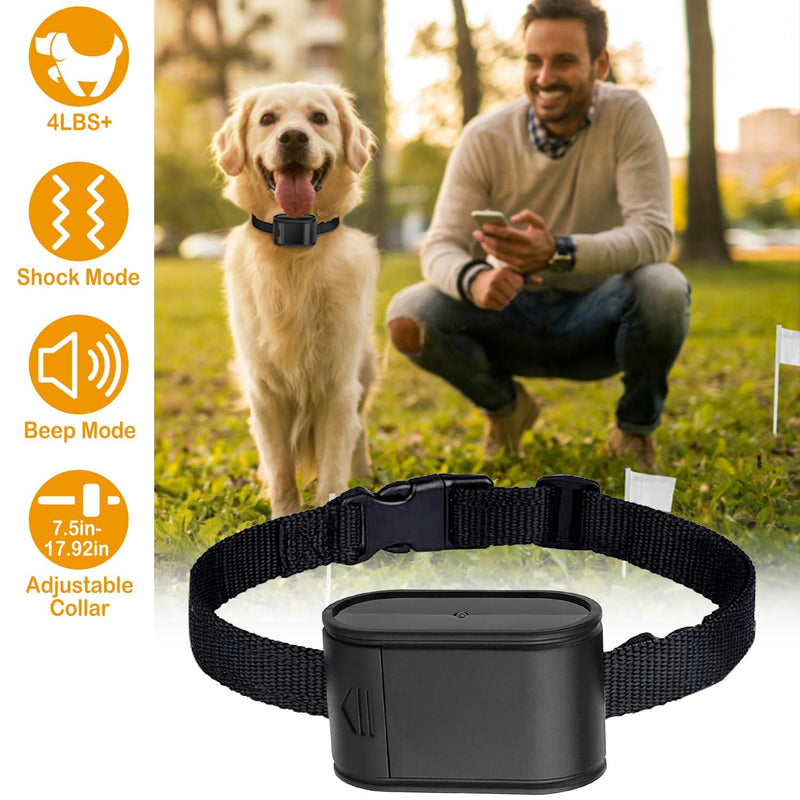 Electric Training Collar for Dogs,Waterproof Rechargeable Electronic Shock Collar with Tone/Static Shock Correction Modes,Remote Dog Training Receiver Collars Boundary Containment Fence System - PawsPlanet Australia