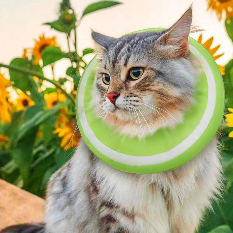 Cat Collar, Collar for Cats After Surgery, Round Adjustable Protective Collar, Cat Adjustable Collar, Cat Collar Injuries for Puppies, Small Dogs and Cats (Size S) small / 1