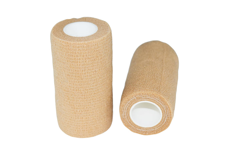 Self Adhesive Bandage Wrap 4 inch Wide, 2 Rolls Vet Wrap, 4"x 5 Yard Cohesive Tape
