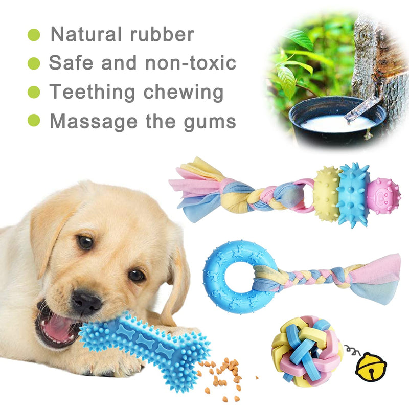 Puppy Teething Chew Toys Dog Rope Toy for Small Dog Interactive Puzzle Puppy Toys Dog Balls Puppy Teething Ring Dog Toys Storage Basket B