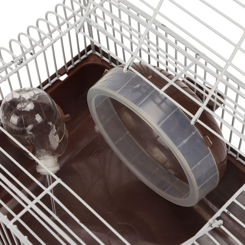 HEEPDD Hamster House Toy, Hamster Cage Breathable Portable Small Animal House with Water Bottle Bowl Running Wheel for Guinea Pigs Rabbits - PawsPlanet Australia