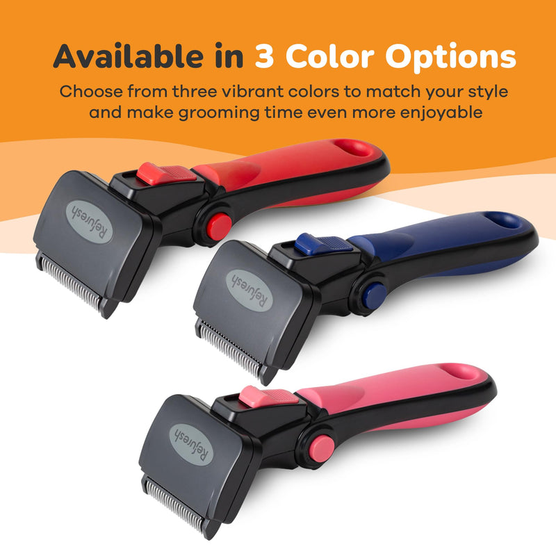 Deshedding Brush for Dogs & Cats - Pink & Medium, Short & Medium Hair Grooming Tool, Dog Deshedding Brush, Cat Deshedding Brush, Deshedding Dog Brush Short Hair, Lightweight Pet Hair Remover. - PawsPlanet Australia