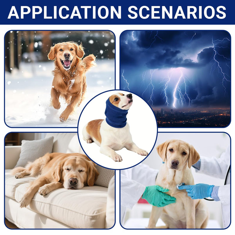 Earmuffs for Dogs, Noise Protection, Soft Dog Protective Cover, S, Blue, Head Circumference 25-41 cm, Soothing, Warming and Lightweight for Small Dogs