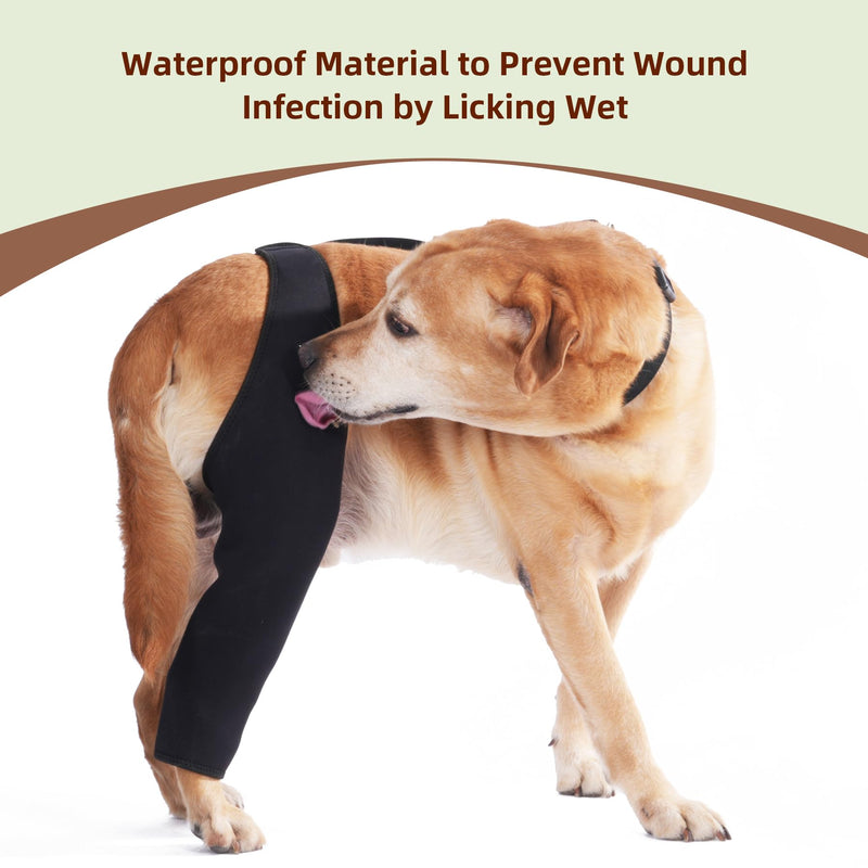 Dog Recovery Sleeve Back Leg Breathable Material,Dog Leg Sleeve to Stop Licking and Biting Firm and Secure, Adjustable Size, Comfortable Alternative to Cone Collars (XLarge, Single Leg) XLarge