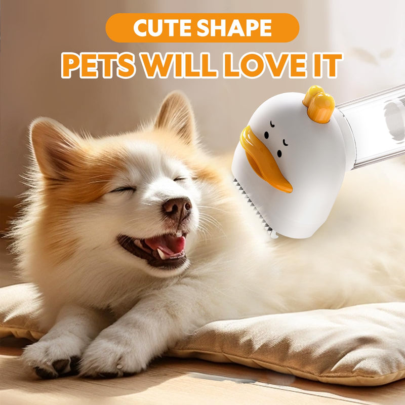 Cat Dog Grooming Vacuum Kit with Brush, Low-Noise Pet Hair Shedding Trimming Grooming for Indoor Cats Dogs, 4 in 1 Pet Vacuuming Groomer for Long or Short Haired Kitten Accessories(White) - PawsPlanet Australia