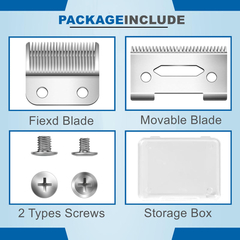 Blades for Wahl Precision Replacement Blades Compatible with Wahl MC3 Replacement Blades,2 Hole Clipper Blade Compatible with Wahl Clipper Blades Replacement,with 2 Pairs Screws. - PawsPlanet Australia