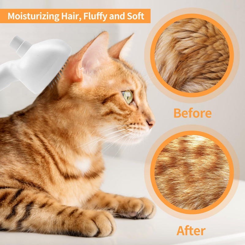 Spray Cat Brush for Shedding, Pet Grooming Brush Remove Static Flying Hair, Self Cleaning Pet Brush with Release Button for Long and Short Dogs Cats Rabbit Massage - Green - PawsPlanet Australia