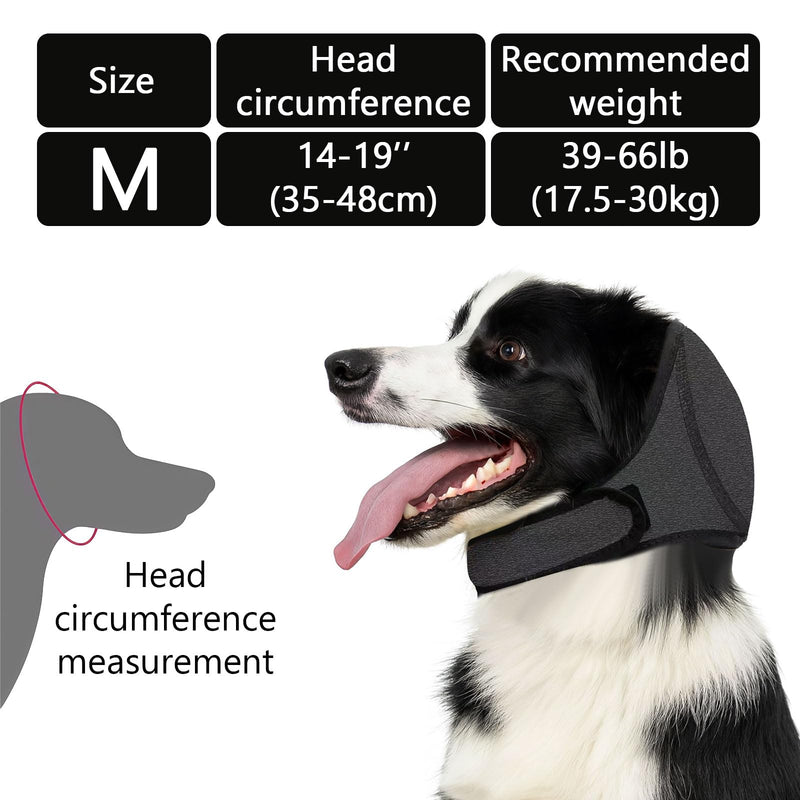 SSKHE Dog Ear Muffs for Noise Anxiety, Adjustable Dog Ears Protection Head Wrap for Bathing, Grooming, Thunder and Fireworks, Calming Hood with Ear Cups for Small Medium Large Dogs