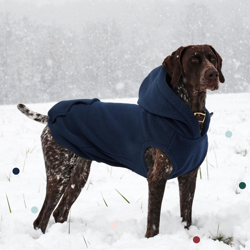 IECOii Dog Sweatshirt for Large Dogs,Hooded Fleece Dog Vest with Leash Hole,XXXL Dog Sweater Large Size Dog Winter Clothes,Large Breed Dog Sweatshirt Dog Hoodies,Labrador,Golden Retriever,Blue,3XL XXX-Large Blue - PawsPlanet Australia