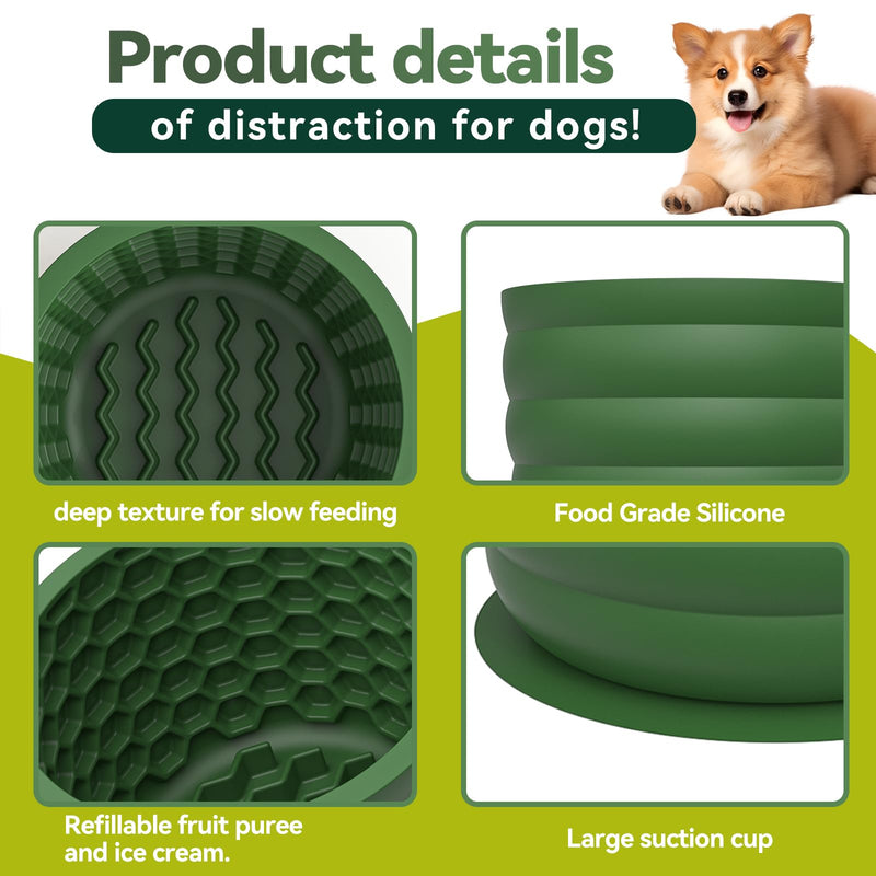 Dog Slow Feeder Lick Bowl with Suction Cup - Honeycomb Dog Lick Mat for Anxiety Relief - Non-Slip Cylindrical Pet Licking Bowl for Grooming, Training - BPA Free Silicone for Small to Large Dogs - PawsPlanet Australia