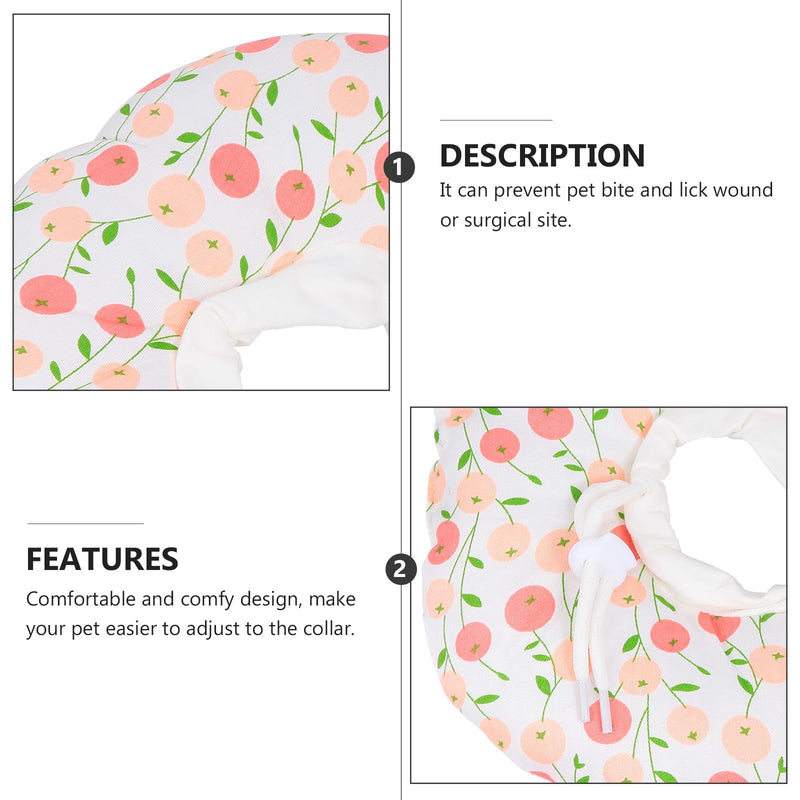 HOMSFOU Cat Collar for Wound Healing After Surgery Made of Soft Fabric with Adjustable Protects Against Scratching and Biting for Cats During Recovery