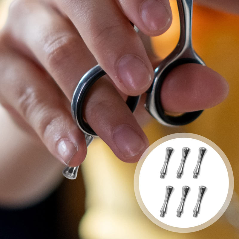 POPETPOP 6 Pcs Hair Scissors Finger Tangs Stainless Steel Pet Scissor Finger Rests Hair Clipper Tangs Scissor Parts for Hair Cutting Scissors Pet Shears Silver - PawsPlanet Australia