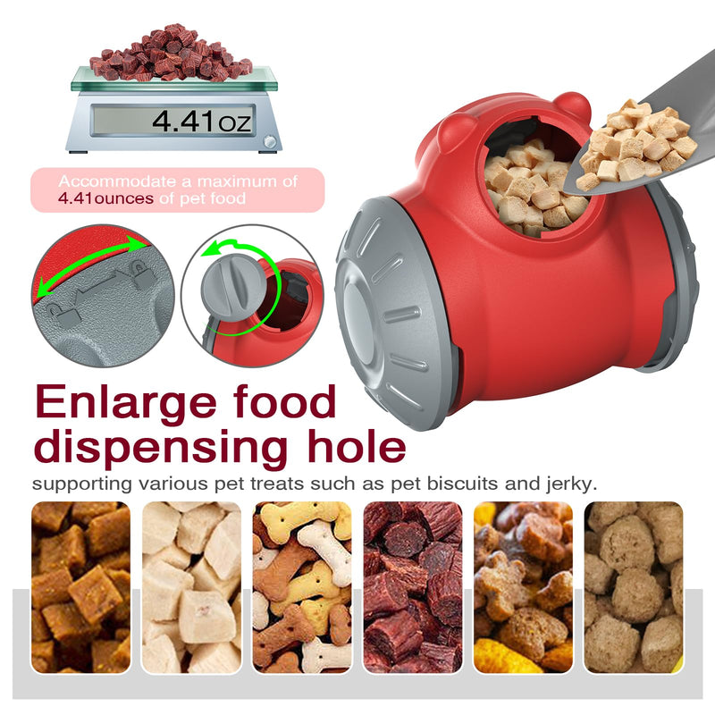 Interactive Dog Toys,Dog Toys for Small Dogs,Adjustable Dog Treat Dispenser Interactive Chase Toys,Dog Slow Feeder Dog Toys to Keep Them Busy - PawsPlanet Australia