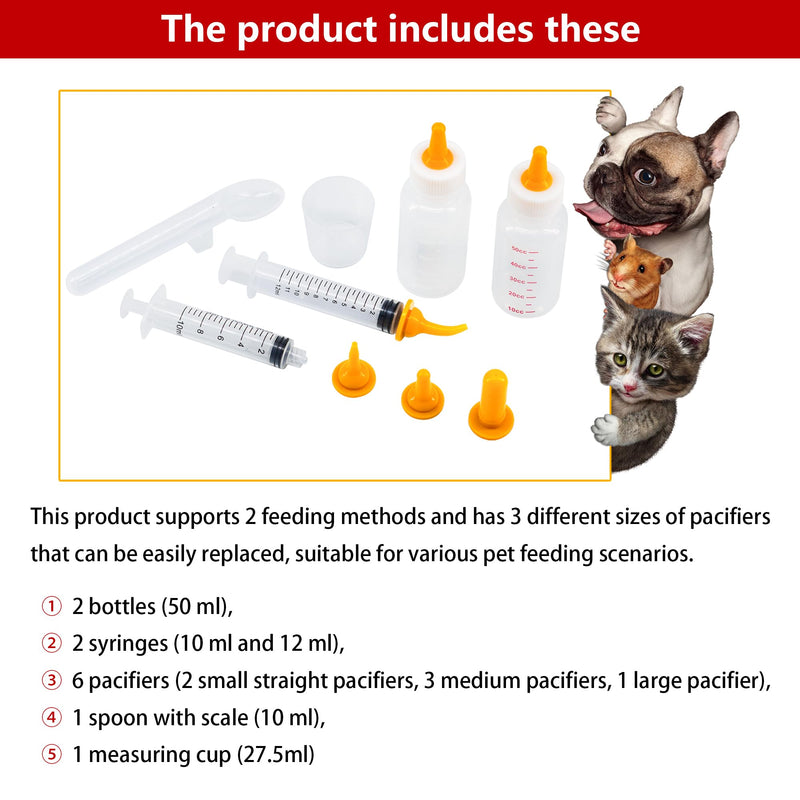 Pet Feeding Bottle and Syringe Set for Puppies and Kittens - PawsPlanet Australia