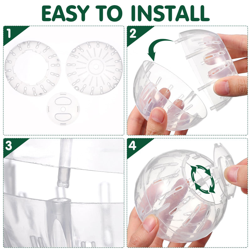 Totority Hamster Exercise Ball 2pcs Small Pet Running Wheels for Hamsters & Hedgehogs, Ventilated Safe Activity Sphere with Easy-Clean Design - PawsPlanet Australia