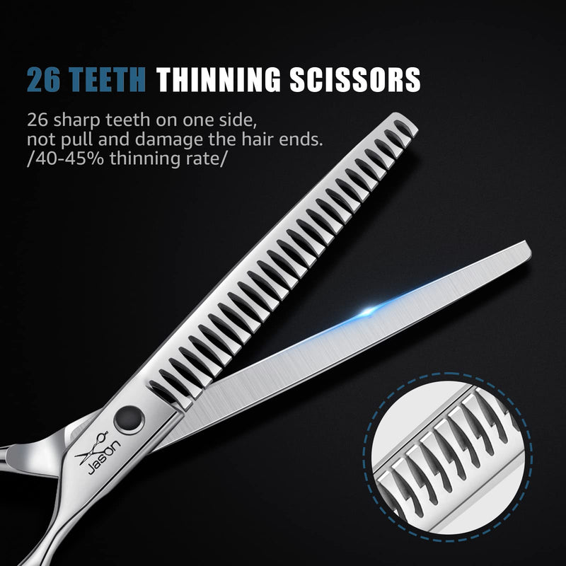 JASON 7.5" Professional Dog Grooming Chunker Scissors Japanese Stainless Steel Dog Chunker Shear for Pet Groomer Right Hand - PawsPlanet Australia