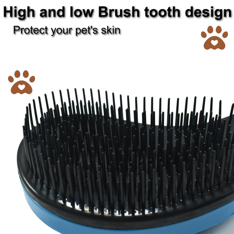 Puppy Brush, Soft Dog Brush for Grooming, Puppy Hair Remover Brush Comb, Grooming Tool for Poodles, Teddy, Yorkies, Maltese, Shih Tzu, Chihuahua, Blue - PawsPlanet Australia