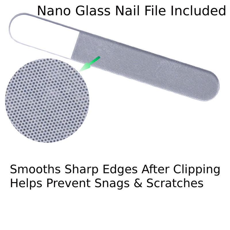 DAMILA Cat & Dog Nail Clippers, Full Stainless Steel Heavy Duty Trimmer with Built-in Spring, Bonus Leather Case & Nano Glass File, Professional Sharp Clippers for Thick Nails of Small/Large Pets - PawsPlanet Australia