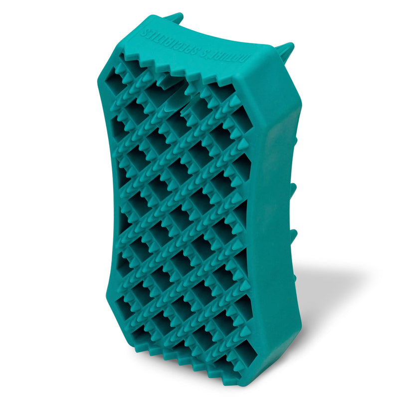Nature's Specialties Waterproof Dog Bath Brush, Wet or Dry Coats, Grooming and Massage Rubber Comb for Dogs, Strong Grooming Rubber Bath Brush, Scrubber for Shower Bathing, Green - PawsPlanet Australia