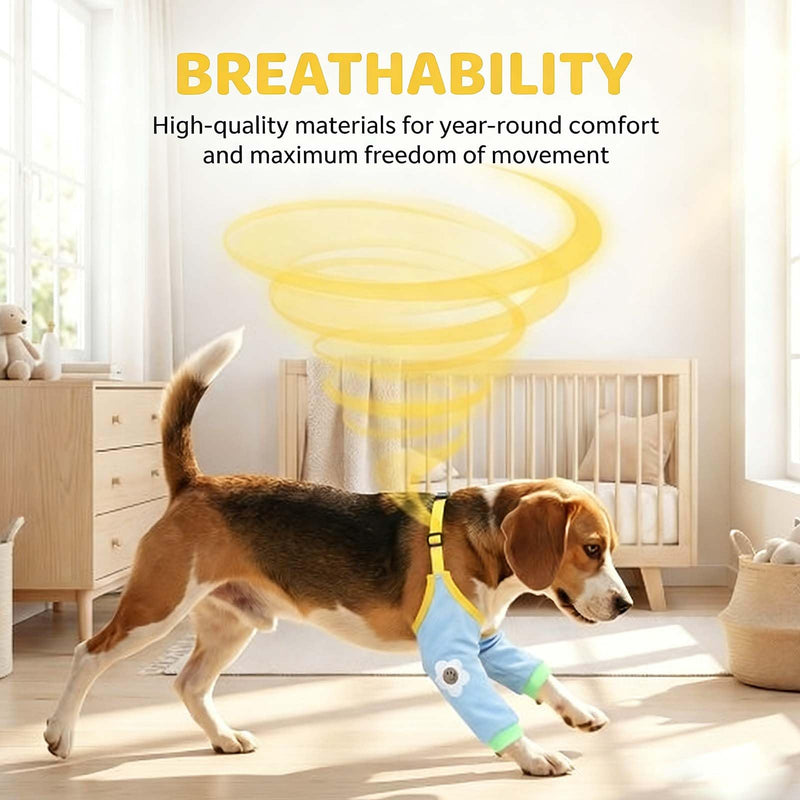 Dog Sleeve, Dog Elbow Protection, Elbow Support with Adjustable Buckle, Elbow Protection for Medium and Large Dogs, Protection of Your Dog's Elbow Joints, Elbow Pads, Blue