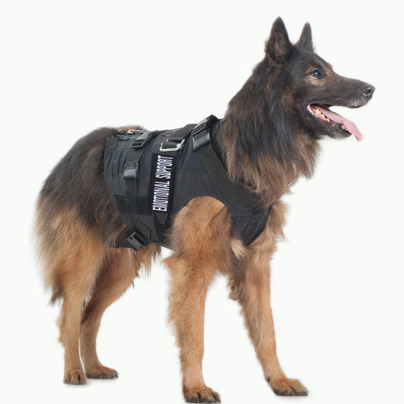 12 Pieces Removable Tactical Dog Harness Service Dog Vest Patches Do Not Pet in Training and Emotional Support Dog Vest Patches(3.6 x 1.6Inch) Black/White - PawsPlanet Australia