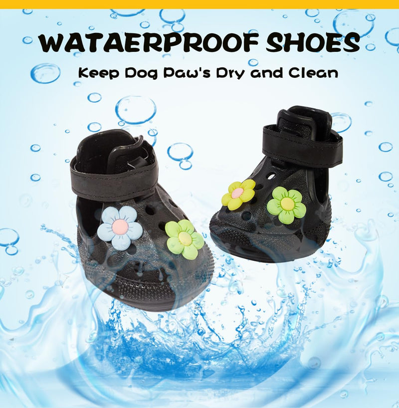 Dog Shoes for Hot Pavement,Waterproof Dog Shoes for Small Medium Dogs,Breathable Non-Slip Dog Boots Paw Protectors with Rubber Soles,Dog Booties for Beach and Snow (Pink, XS) Pink X-Small - PawsPlanet Australia