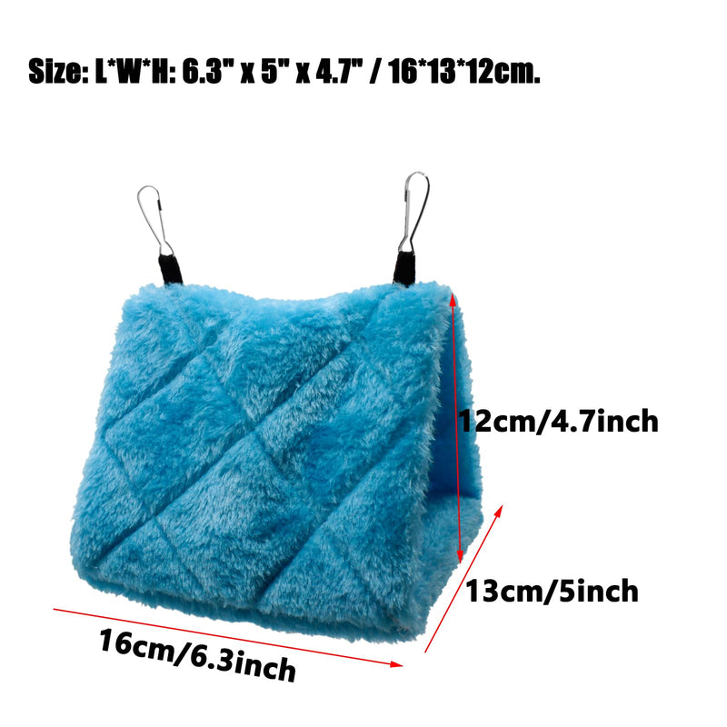 2 Pack Warm Bird Nest House Shed Hut Parrot Sleeping Bed Hanging Hammock Snuggle Cave Birds Hut Hideaway Tent for Pet Parrot Macaw Budgies Cockatiels Cockatoo Lovebird Size S (Blue&Grey) - PawsPlanet Australia