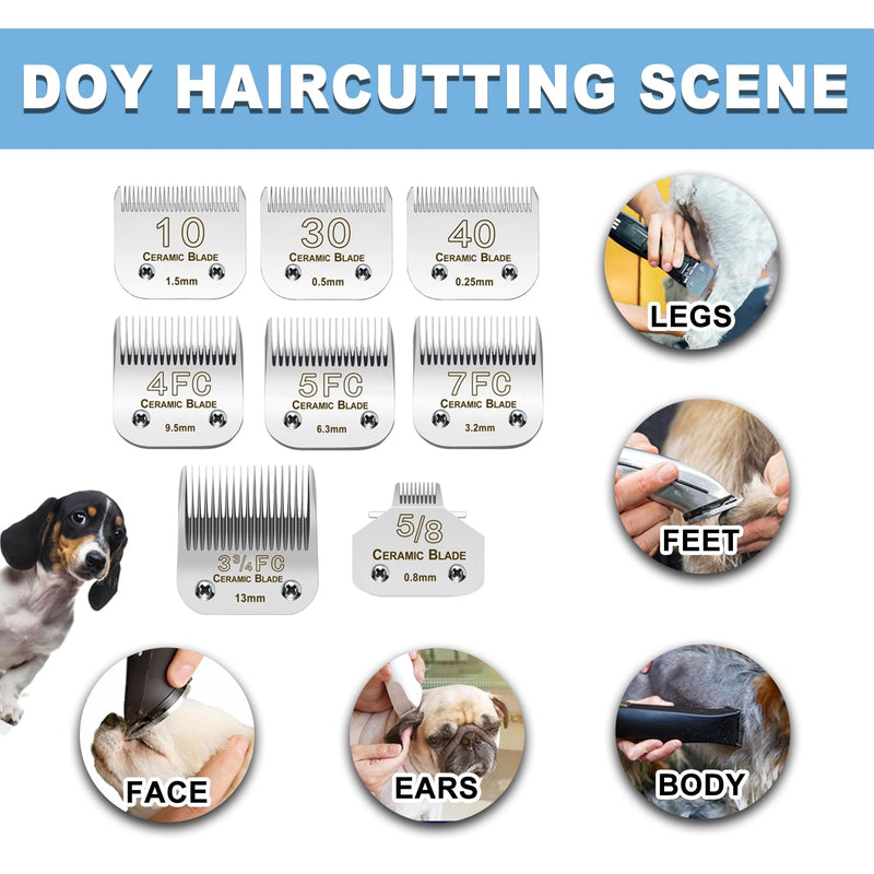 10# Blade Detachable Pet Clipper Replacement Blades Compatible with A*dis Pet Clipper/Oster A5/W*AHL KM Series Dog Clipper, Detachable Ceramic Blade,1/16-Inch Cut Length (1.5mm) 10# 1.5mm - PawsPlanet Australia