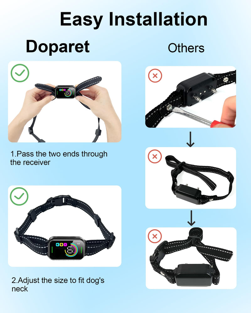 Dog Collar Replacement Strap for Shock, Bark & Training Collars - Adjustable Reflective Nylon Strap, Durable E-Collar Band Compatible with Most Training Receivers (Fits Small, Medium, Large Dogs) black - PawsPlanet Australia