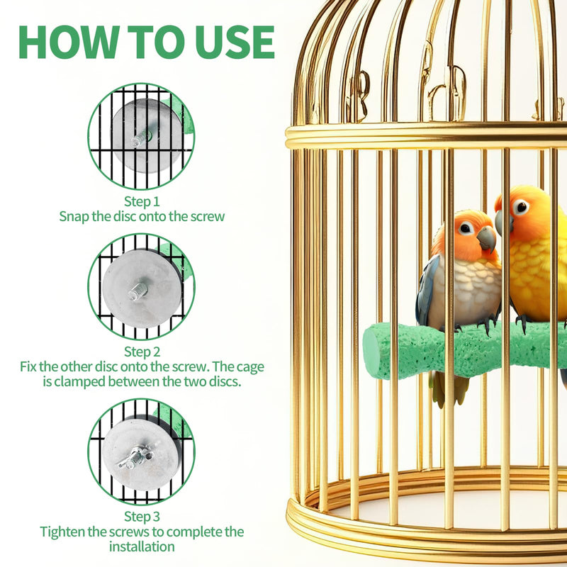 2pcs Bird Beak Grinding Stone, Anti-Slip Parakeet Nail Trimming Stick Resin Beak Grinder Stone Perches Washable Claw Trimmer Stand for Parrot Budgie Cockatiel Cage Accessories - PawsPlanet Australia