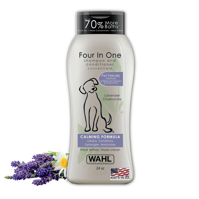 Vet's Best Dog Toothbrush & Toothpaste Kit - Natural Ingredients Reduce Plaque + Wahl Lavender Chamomile Calming Shampoo - 24 Oz 1 Count (Pack of 1) Dental Kit + Pet Shampoo