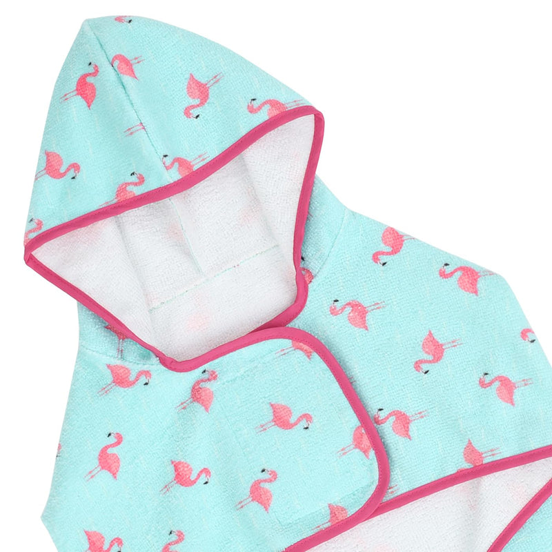 HDE Dog Bathrobe Super Absorbent Quick Drying Towel with Hood for All Dog Breeds Sizes S-XXL - Flamingos - S Small - PawsPlanet Australia