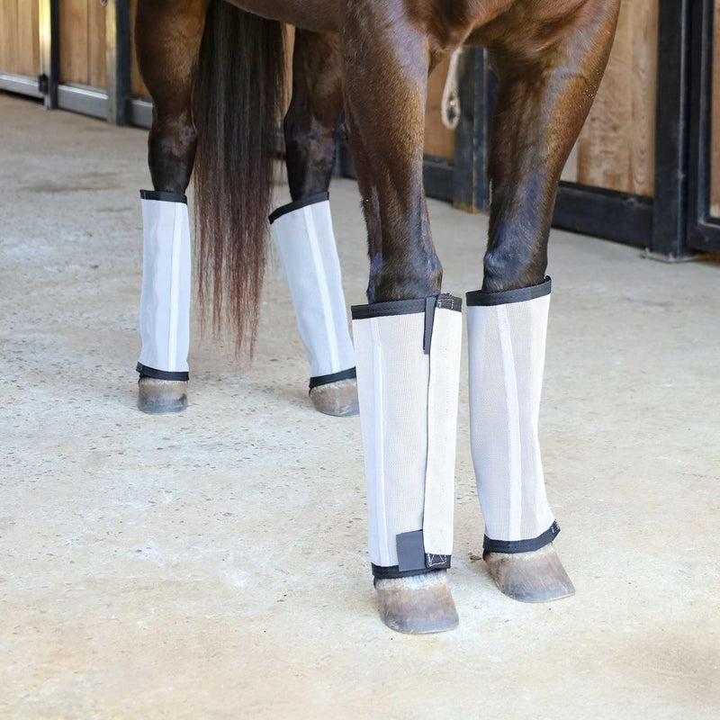 Jeffers Romper Stomper Fly Boots for Horses - Grey, Large – Breathable Mesh Leg Wraps for Insect Protection, Stable Accessories for Summer Turnout, Ride Gear, Horse Hoof & Leg Care - 4 Pack Medium - PawsPlanet Australia