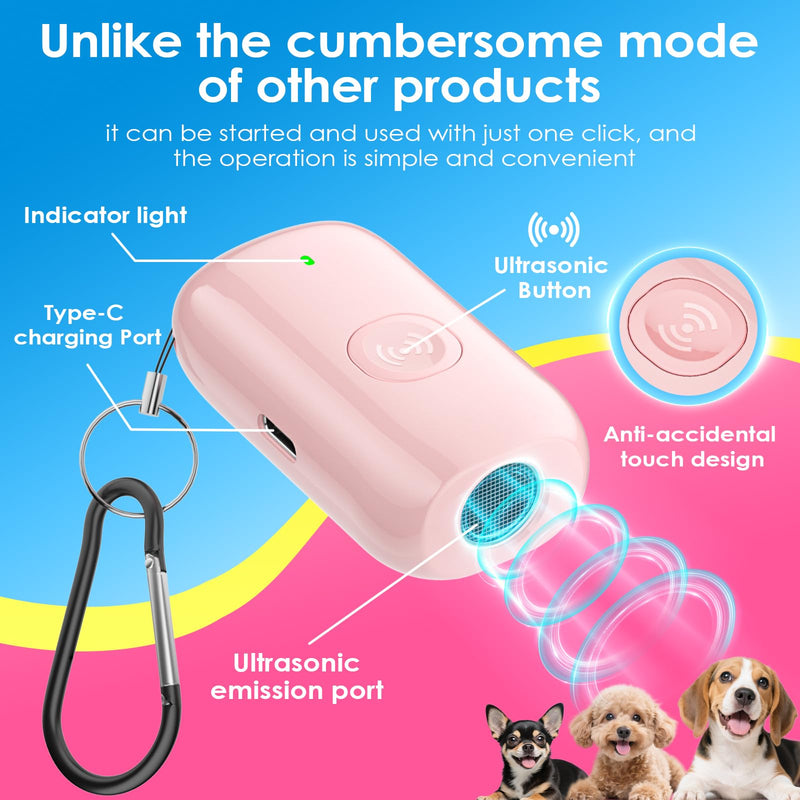 Mini ultrasonic dog bark deterrent device, effectively stops unwanted barking with 50ft Long Range,pain free training & behavior aid for indoor/outdoor use,rechargeable portable dog barking stopper - PawsPlanet Australia