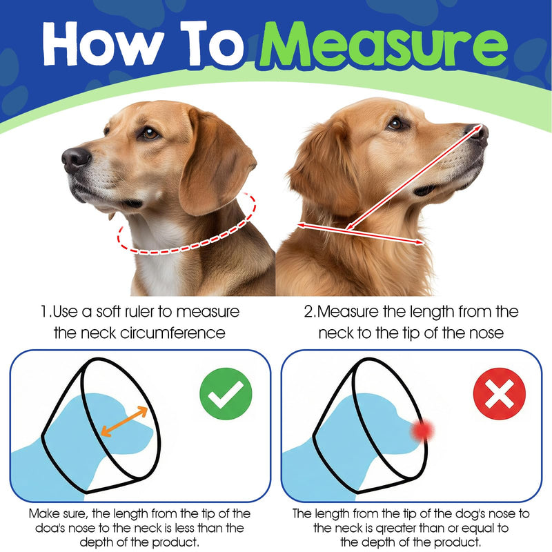 Soft Cone Collar for Dogs (Size M), Adjustable Breathable E-Collar for Mild Care, Fits Neck 11.8-15in (30-38cm), Post-Surgery Recovery for Small to Medium Dogs